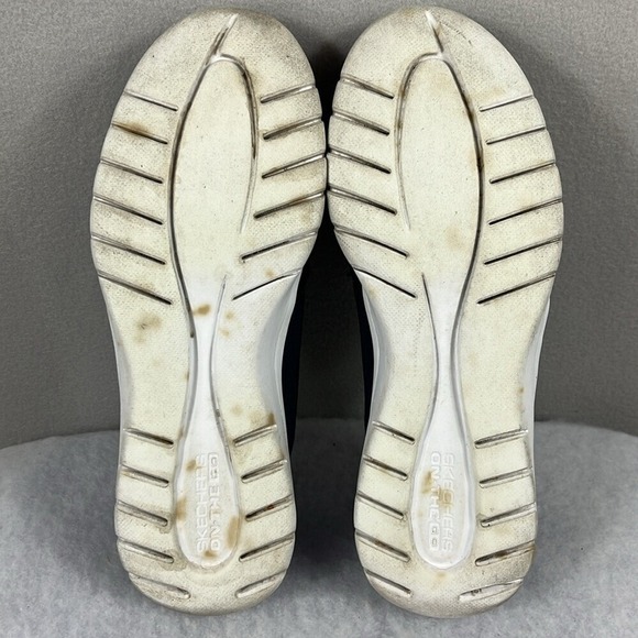 Skechers‎ Yoga Mat Flex Comfort Slip On Shoes Womens Size 10 Navy Blue - Picture 10 of 10